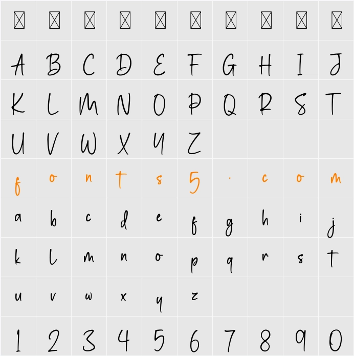 Alensia Character Map