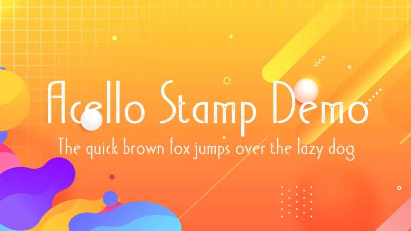 Acello Stamp Demo Font Preview Image