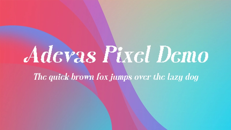 Adevas Pixel Demo Font Preview Image
