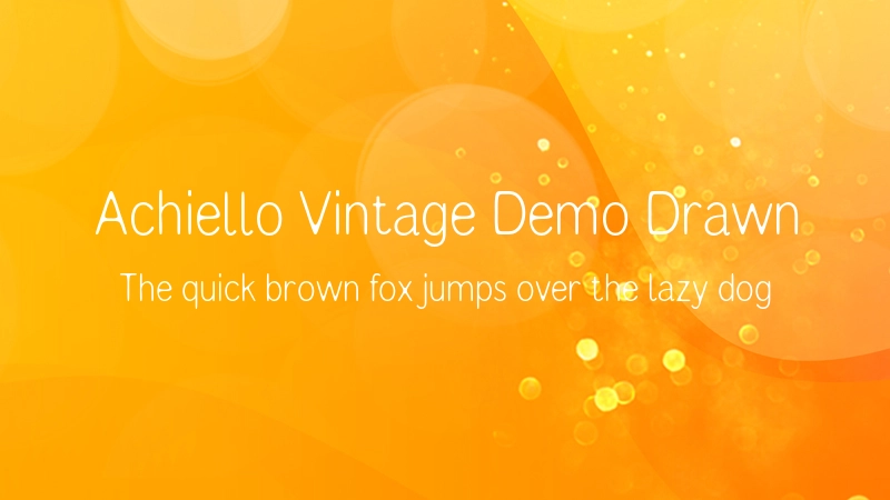 Achiello Vintage Demo Drawn Font Preview Image