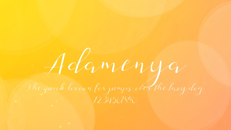 Adamenya Font Preview Image