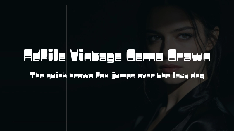 Adfile Vintage Demo Drawn Font Preview Image