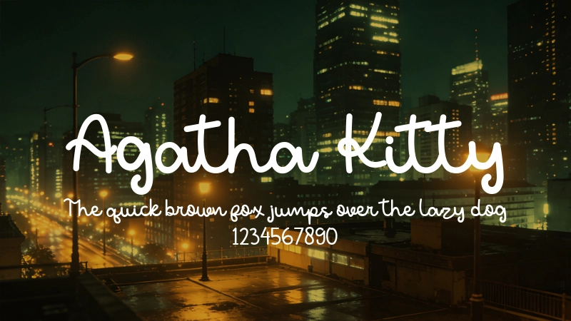Agatha Kitty Font Preview Image