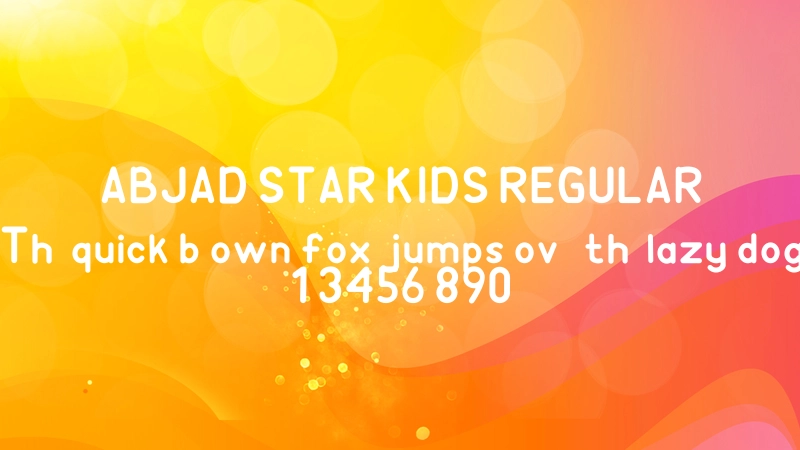ABJAD STAR KIDS REGULAR Font Preview Image