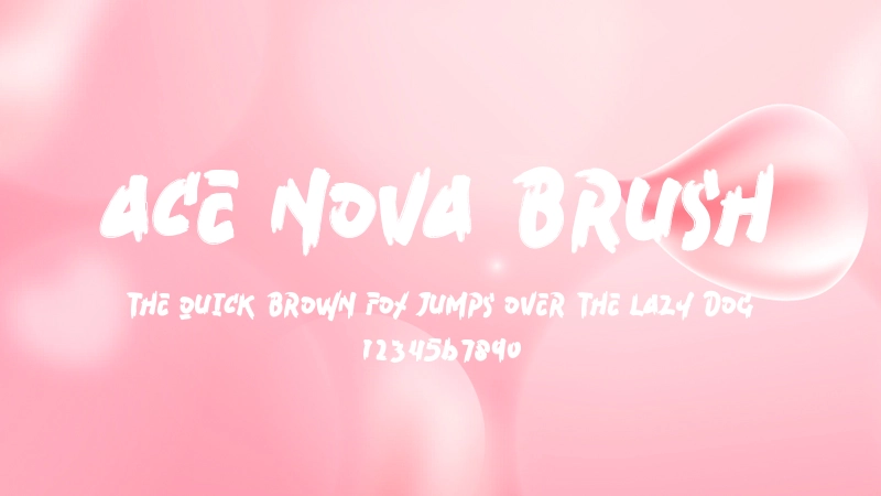 Ace Nova Brush Font Preview Image