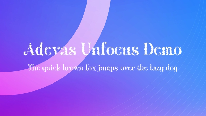 Adevas Unfocus Demo