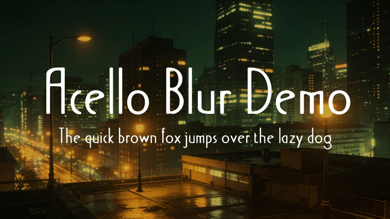 Acello Blur Demo Font Preview Image