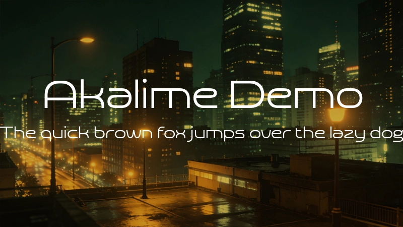 Akalime Demo Font Preview Image