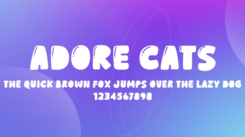 Adore Cats Font Preview Image