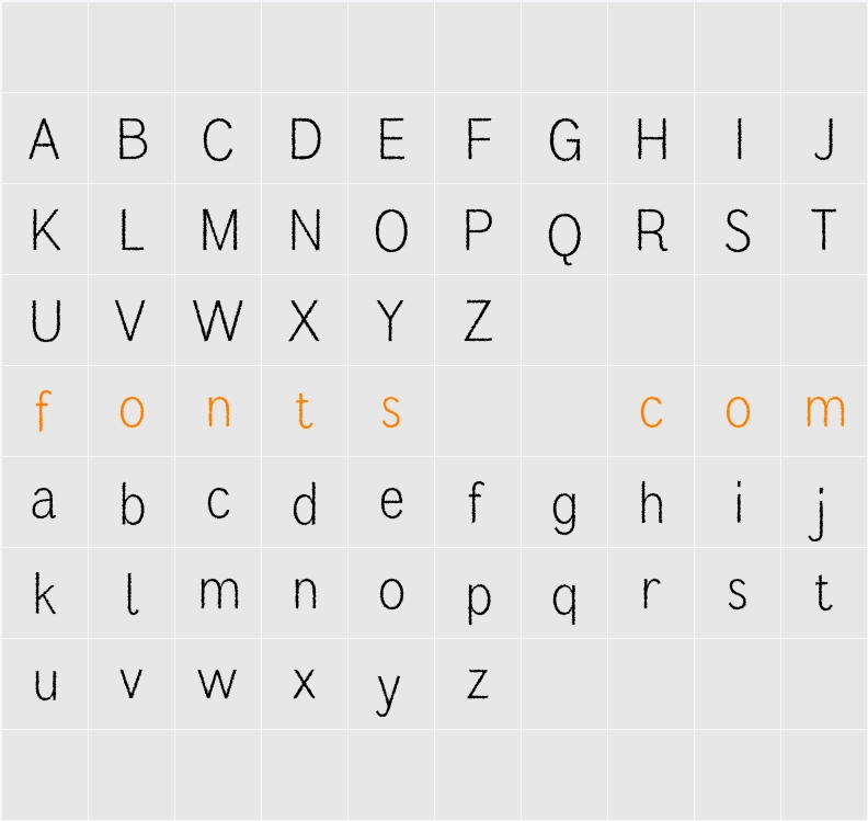 Achiello Rough Demo Character Map