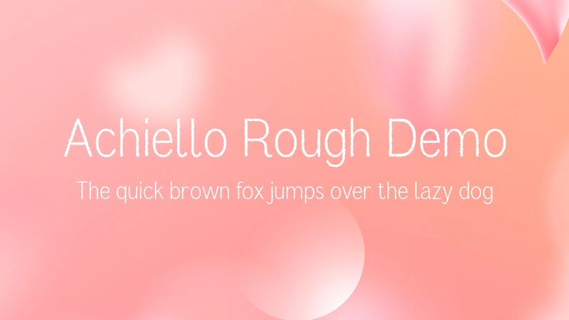 Achiello Rough Demo Font Preview Image
