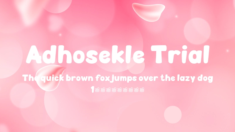 Adhosekle Trial Font Preview Image
