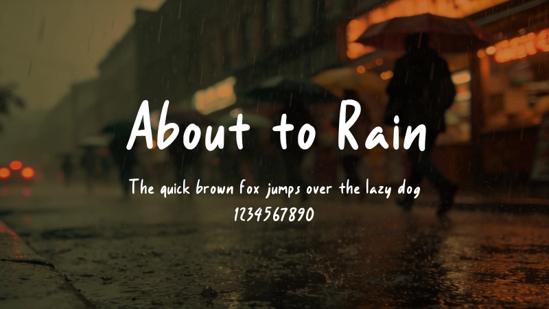 About to Rain Font Preview Image