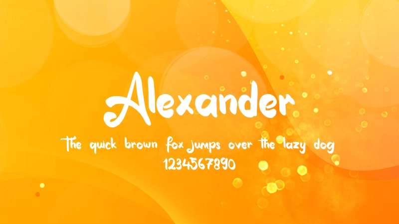 Alexander Font Preview Image