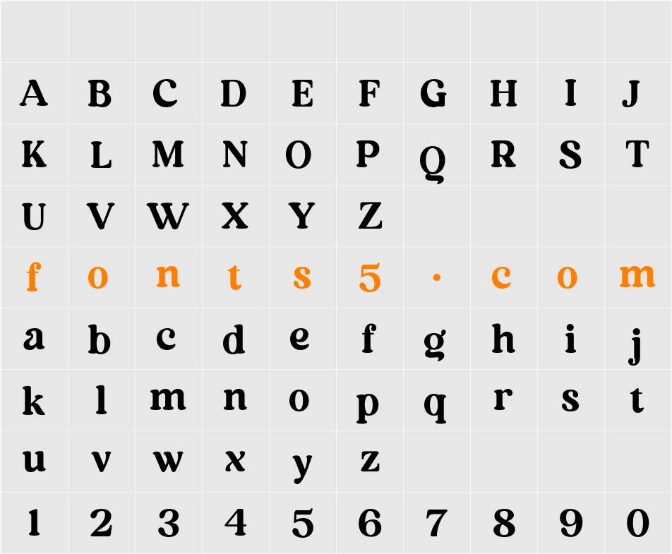 Aima Display Character Map