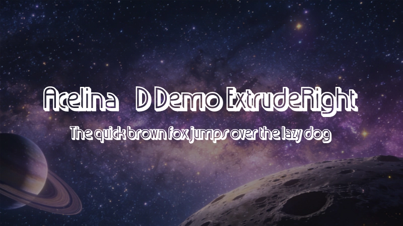 Acelina 3D Demo ExtrudeRight