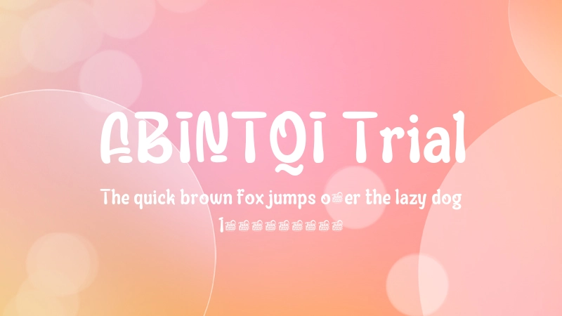 ABINTQI Trial Font Preview Image