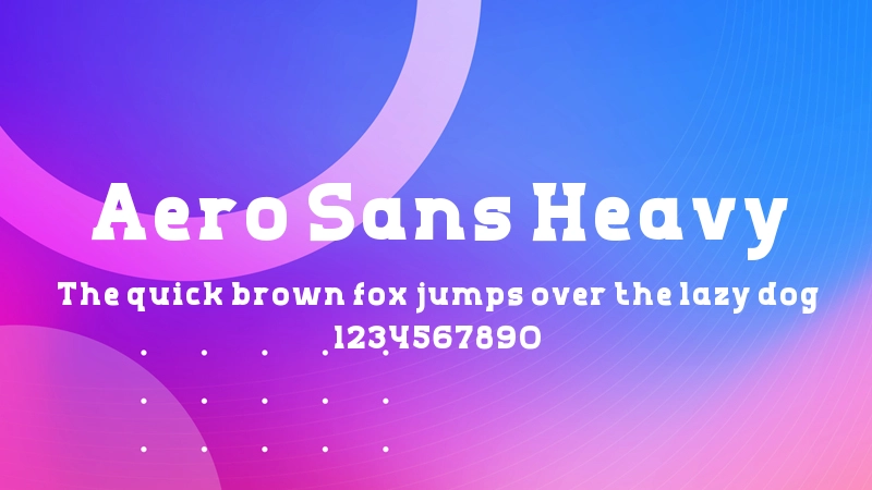Aero Sans Heavy Font Preview Image