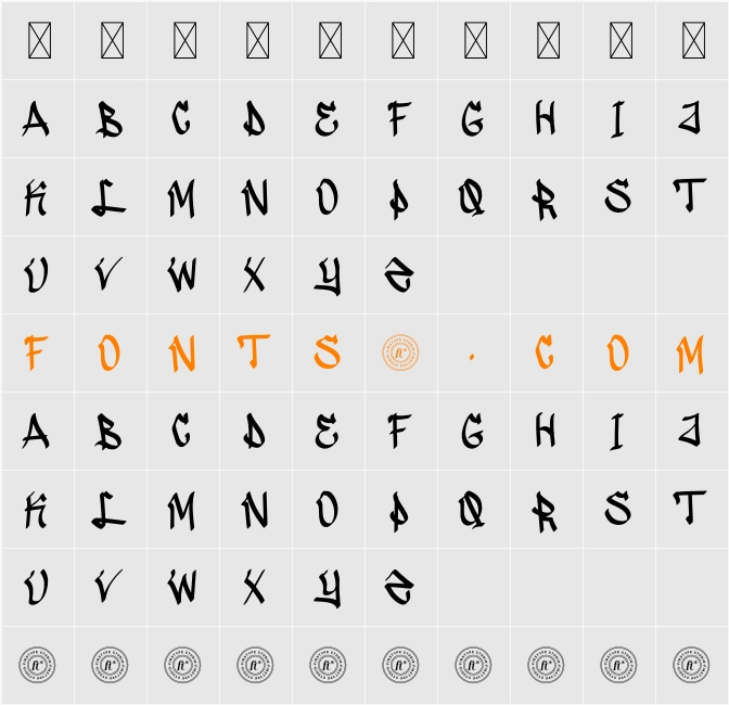 Airosol Character Map