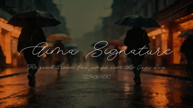 Aima Signature Font Preview Image