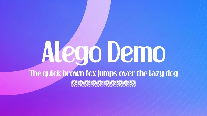 Alego Demo Font Preview Image
