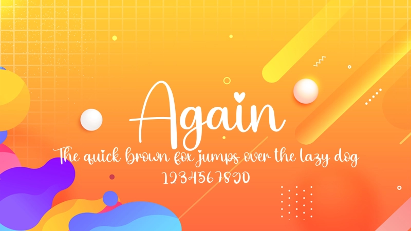 Again Font Preview Image