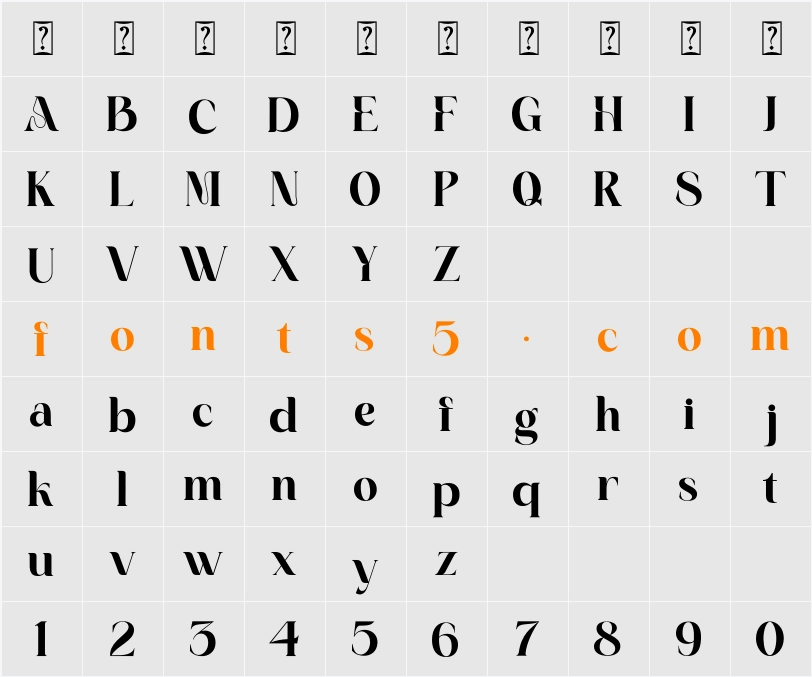 Acollia Character Map