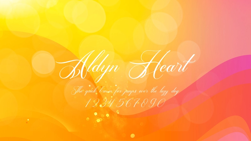 Aldyn Heart Font Preview Image