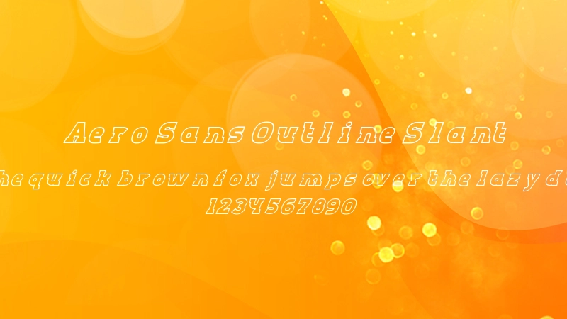 Aero Sans Outline Slant