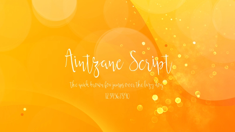 Aintzane Script Font Preview Image