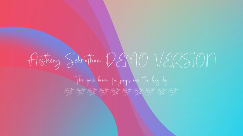 Aestheny Sekrathan DEMO VERSION Font Preview Image