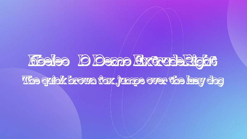 Abeleo 3D Demo ExtrudeRight Font Preview Image