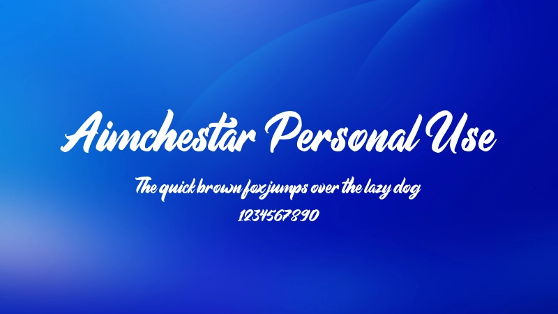 Aimchestar Personal Use Font Preview Image