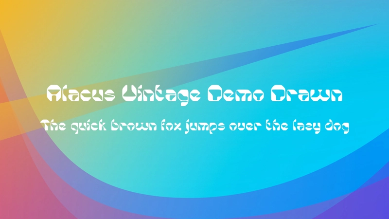 Alacus Vintage Demo Drawn Font Preview Image