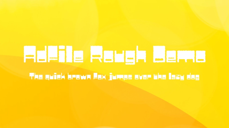 Adfile Rough Demo Font Preview Image