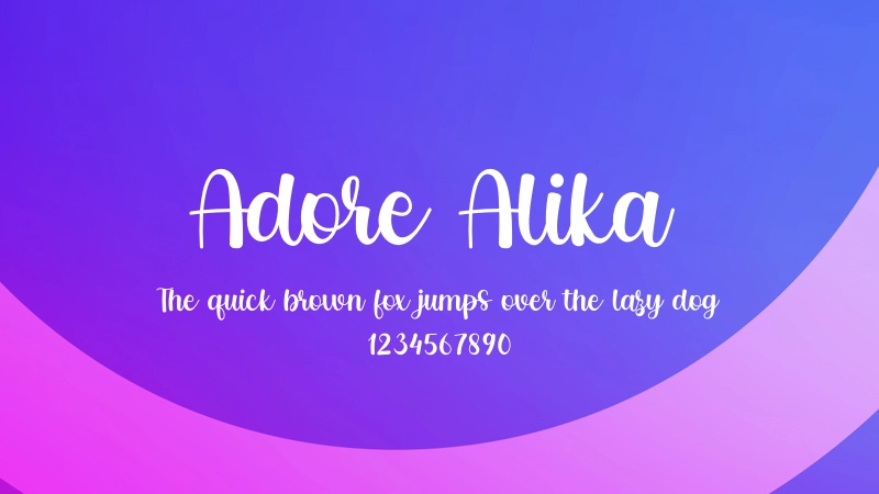 Adore Alika Font Preview Image