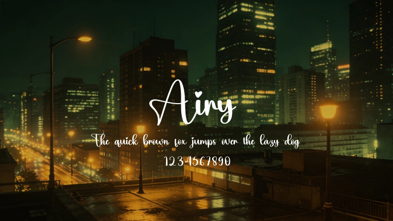 Airy Font Preview Image