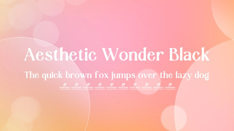 Aesthetic Wonder Black Font Preview Image