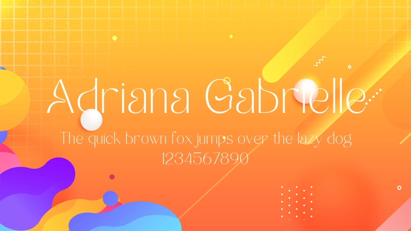 Adriana Gabrielle Font Preview Image