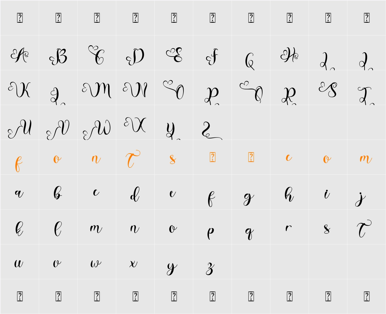 Alestha Butterfly Character Map