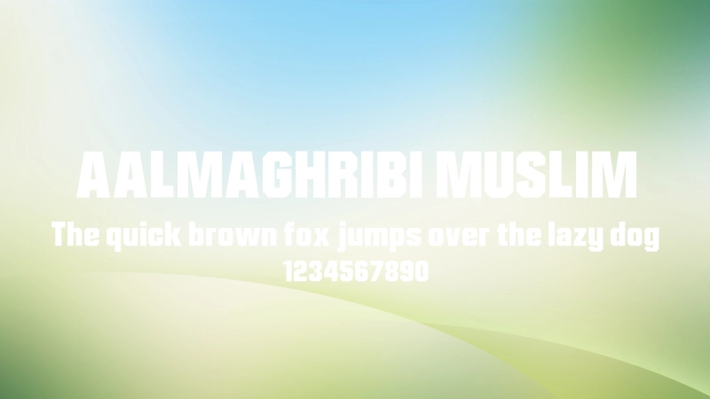 AALMAGHRIBI MUSLIM Font Preview Image