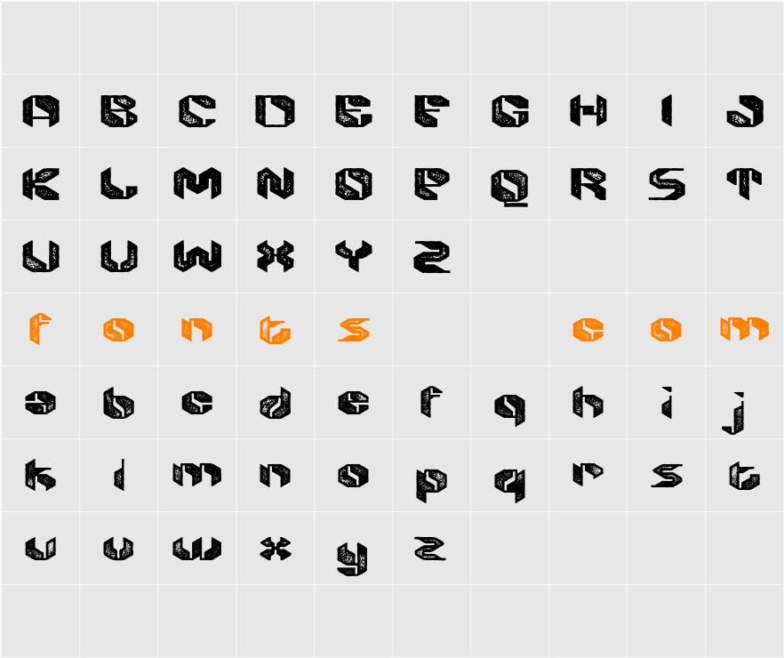 Alboth Stamp Demo Character Map