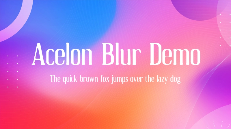 Acelon Blur Demo