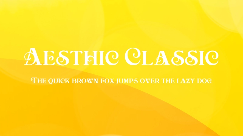 Aesthic Classic Font Preview Image