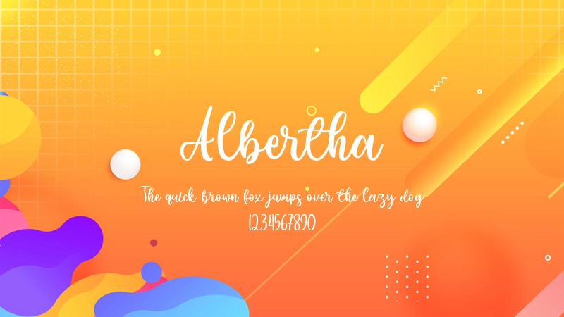 Albertha Font Preview Image