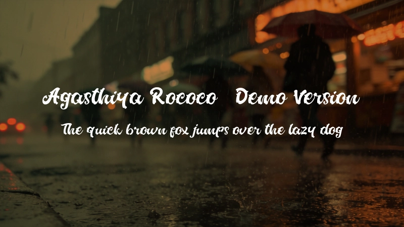 Agasthiya Rococo (Demo Version) Font Preview Image