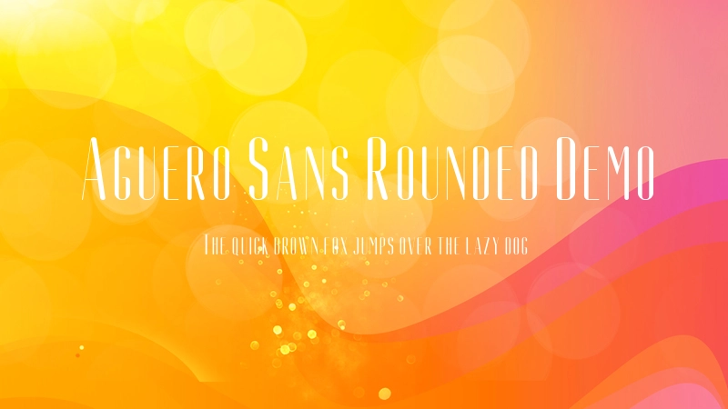 Aguero Sans Rounded Demo Font Preview Image