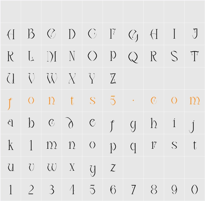 Akogare DEMO Character Map