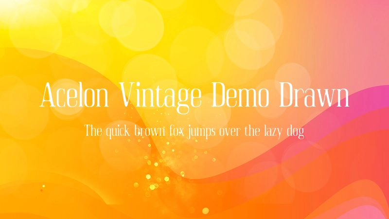 Acelon Vintage Demo Drawn Font Preview Image