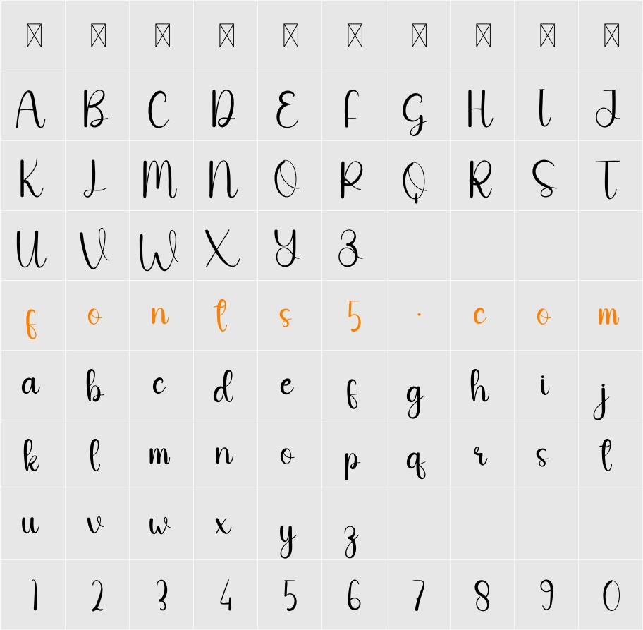 Agenda Character Map